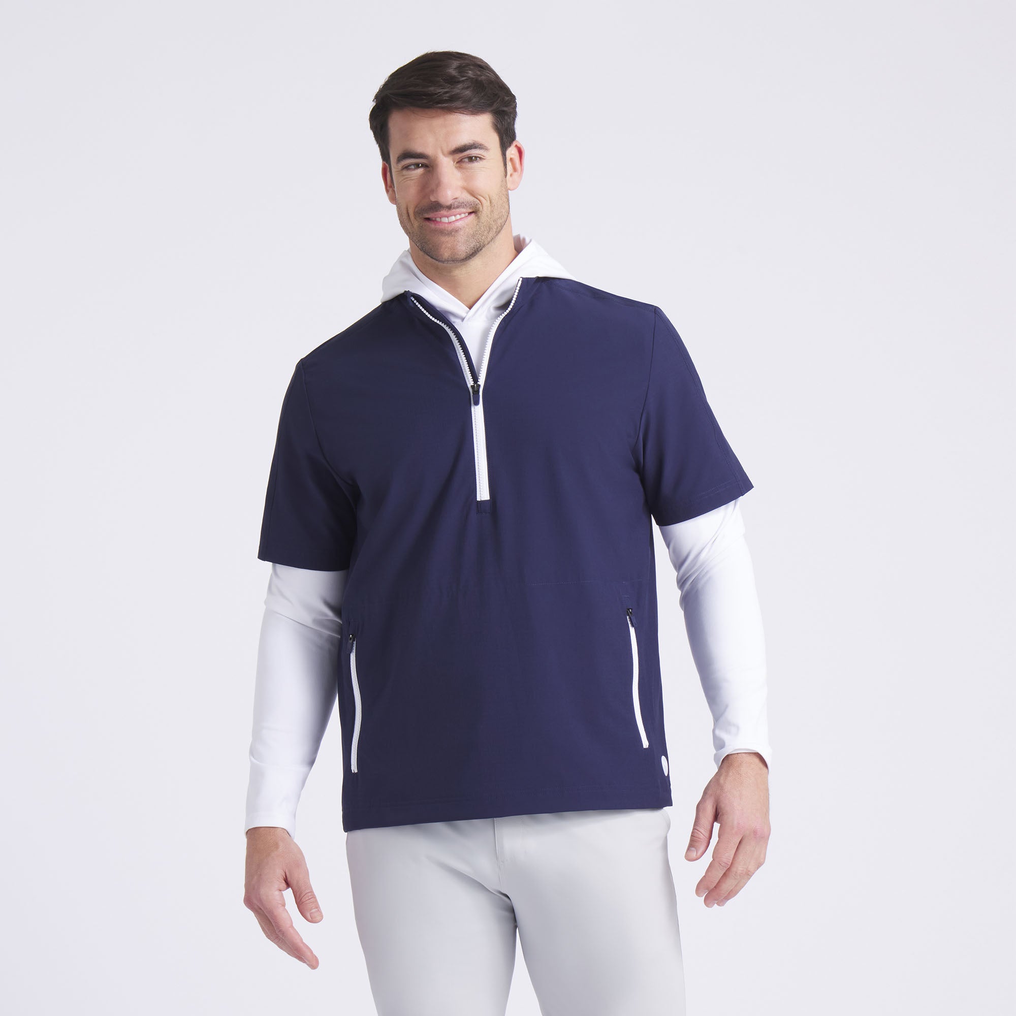 Ripguard Short Sleeve Pullover Golf Jacket for Men - Lightweight Breathable Windbreaker with UV Protection - Perfect for Golfing, Hiking & Outdoor Activities