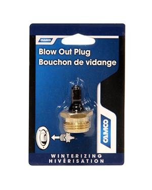 Camco 36153 Brass Blow Out Plug (12-Pack) - Durable RV Water Tank Drain Plug for Winterizing & Maintenance