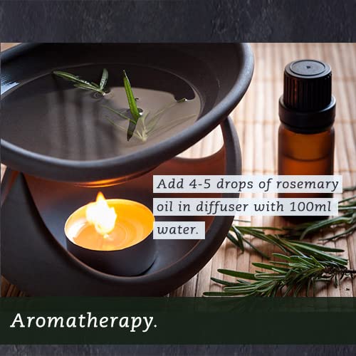 Seyal 100% Pure Rosemary Essential Oil - Natural Therapeutic Grade for Hair Growth, Skin Care & Aromatherapy | Highly Concentrated Fragrance Oil for Diffusers, Candles, Soap Making | Relaxing Aroma for Spa, Yoga & Home Use (15ml)