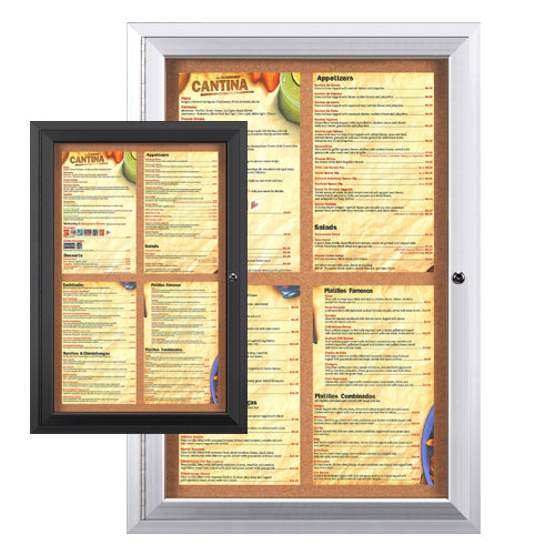 Enclosed Indoor Menu Cases 8.5 x 14 Landscape - Clear Plastic Menu Holders for Restaurants, Cafes & Hotels - Durable Display Stands for Tabletop Menus, Wine Lists & Specials