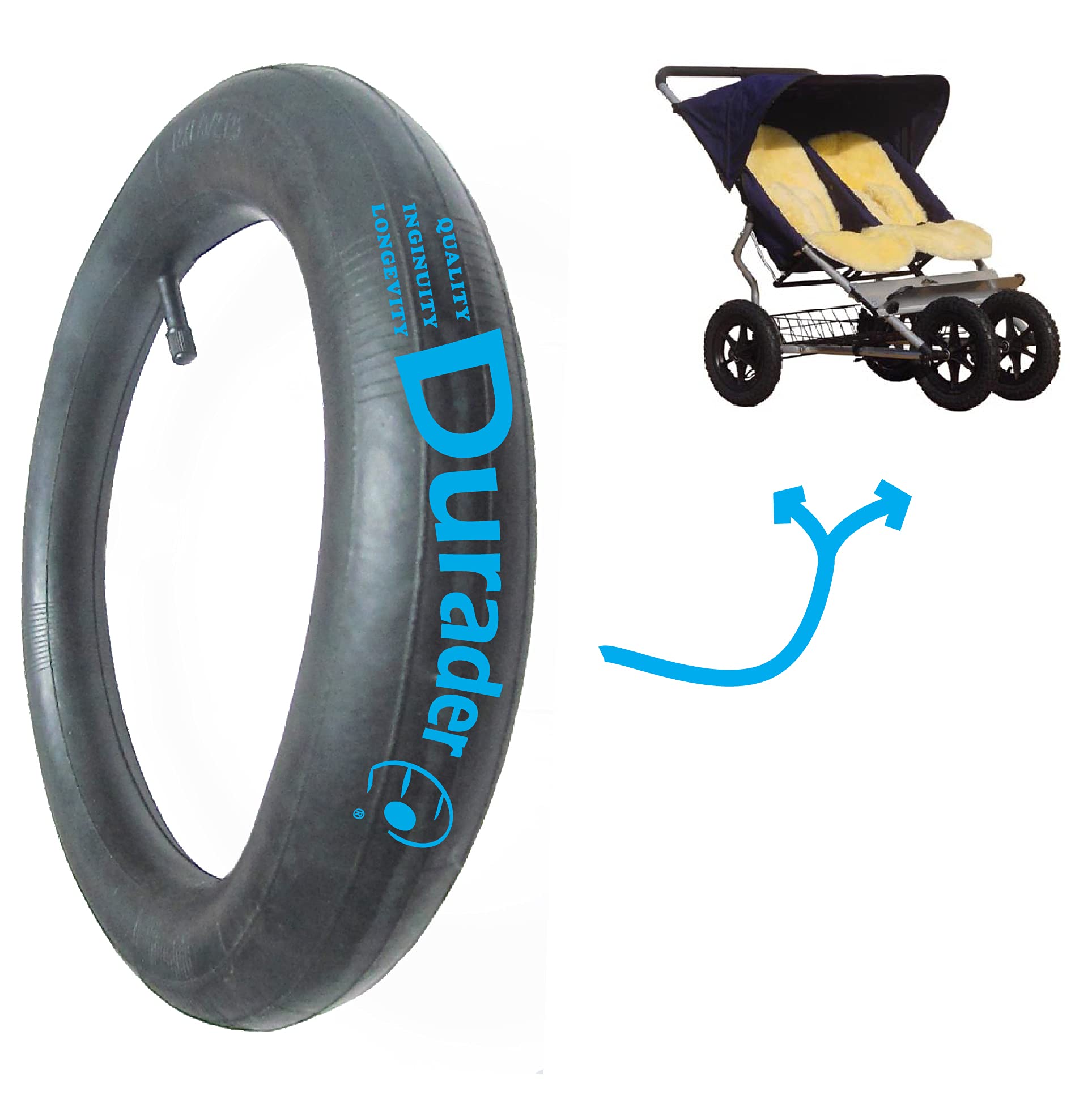 Premium Mountain Buggy Inner Tube - Double Terrain Replacement for All-Terrain Strollers - Perfect for Off-Road Adventures & Urban Strolling