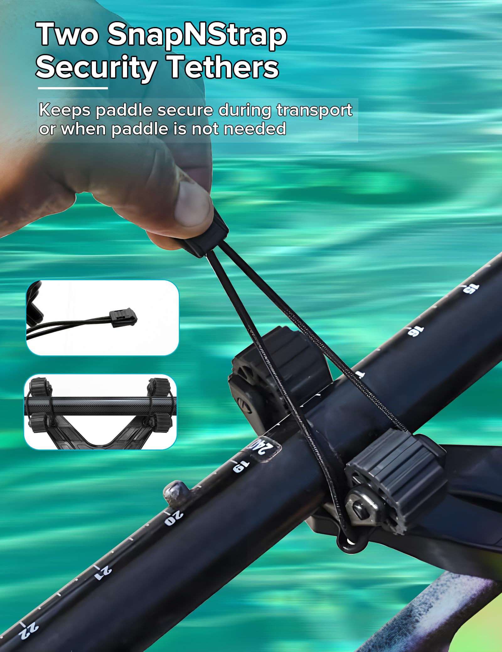 **Kayak Paddle Holder - Dual Head Kayak Track Mount Accessories for Fishing & Kayaking | Secure & Offset Paddle Storage for Kayak Rails | Perfect for Anglers & Outdoor Enthusiasts**