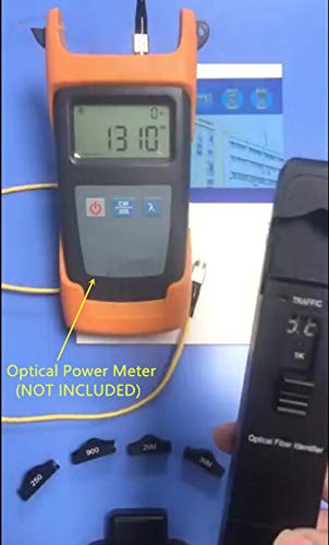 Hanchen RKX-3306 Fiber Optic Identifier Tester 800-1700nm with 4 Adapters - Detect & Recognize Optical Signals for Network Maintenance & Installation