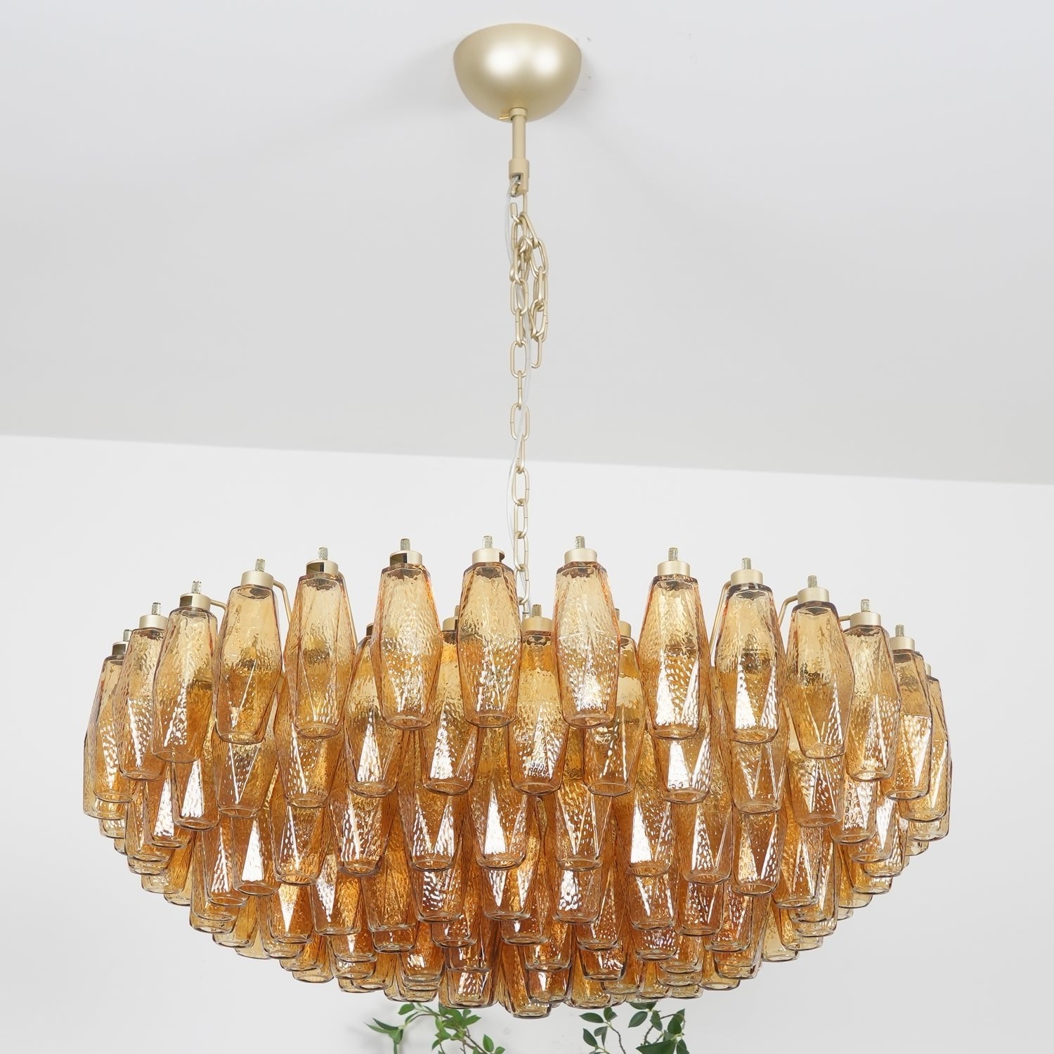 Elegant Sorrento Murano Glass Chandelier - Handcrafted Italian Lighting Fixture for Dining Room, Living Room & Bedroom Decor