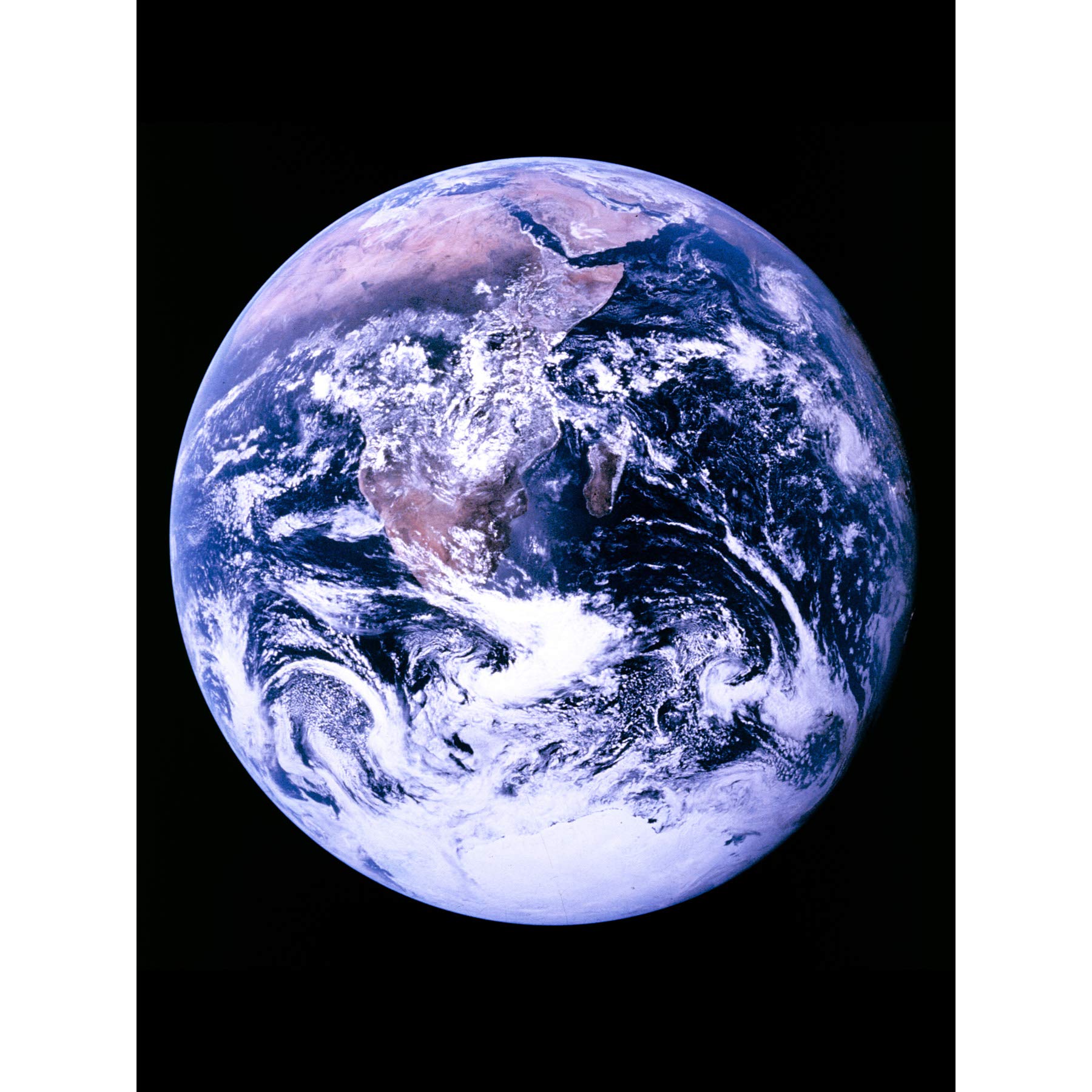 NASA Apollo 17 Blue Marble Earth Photograph - Premium Large Wall Art Poster Print 18x24 Inch (45x60cm) - Space Decor for Living Room, Office & Classroom