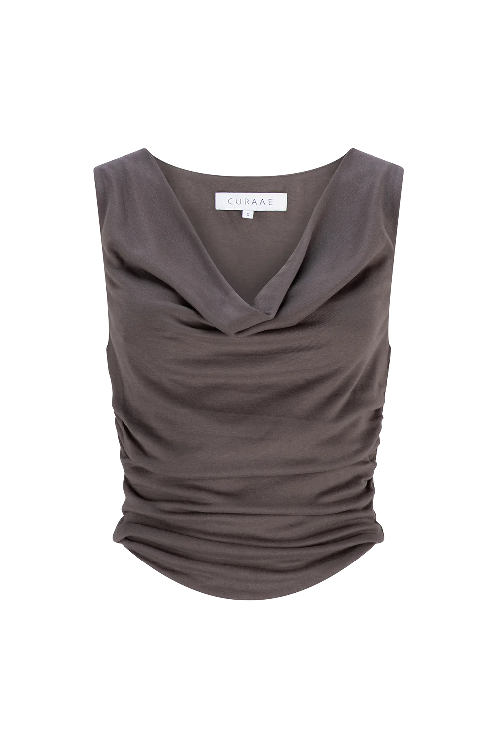 Daphne Cowl Neck Top for Women - Elegant Stone Color Blouse, Perfect for Office Wear, Date Night & Casual Outfits