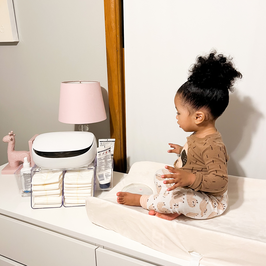 Prince Lionheart Dresser Top Diaper Depot - Baby Diaper Organizer for Nursery & Changing Table | Perfect for Diaper Storage & Baby Essentials Organization