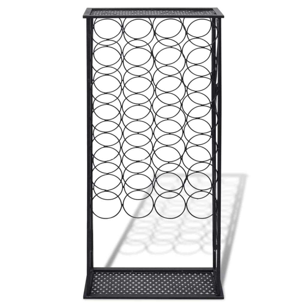FAMIROSA 28 Bottle Metal Wine Rack - Sturdy Wall Mounted Wine Storage Organizer for Kitchen, Dining Room, Bar & Cellar - Perfect for Wine Collection & Display