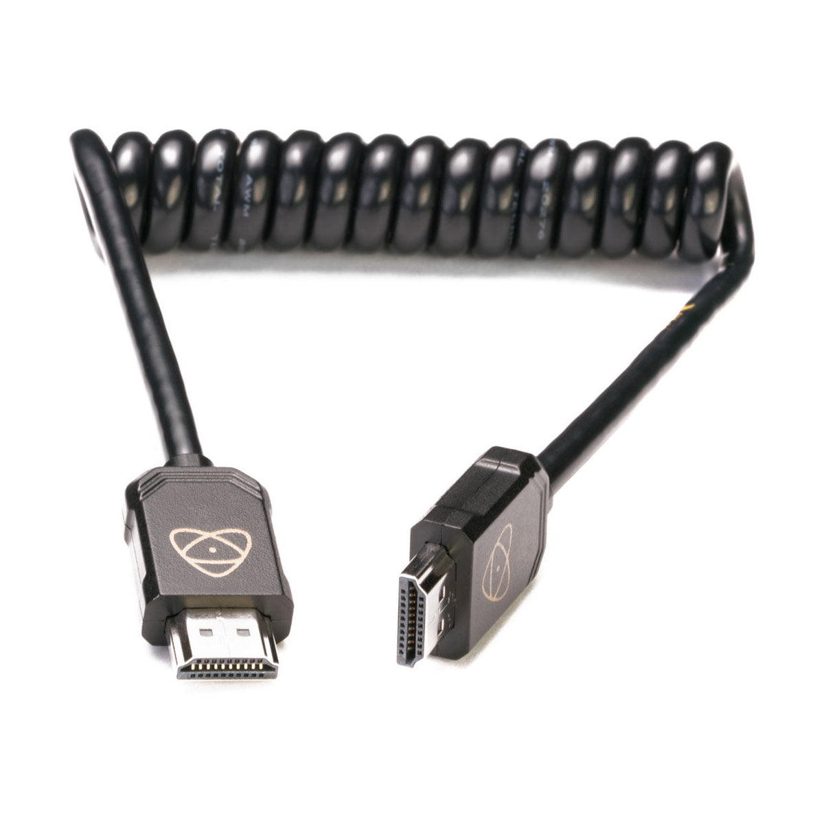 Atomos Atomflex HDMI Male to Male Coiled Cable (12 to 24 inches) - Durable Flexible HDMI Cord for Cameras, Monitors & Video Equipment - Perfect for Studio, Live Streaming & On-Set Production