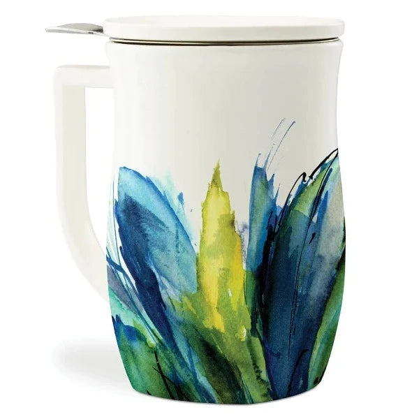 Tea Forte Fiore Infuser Cup - Premium Loose Leaf Tea Brewing Cup with Fine Mesh Filter - Perfect for Home, Office & Gifting Tea Lovers