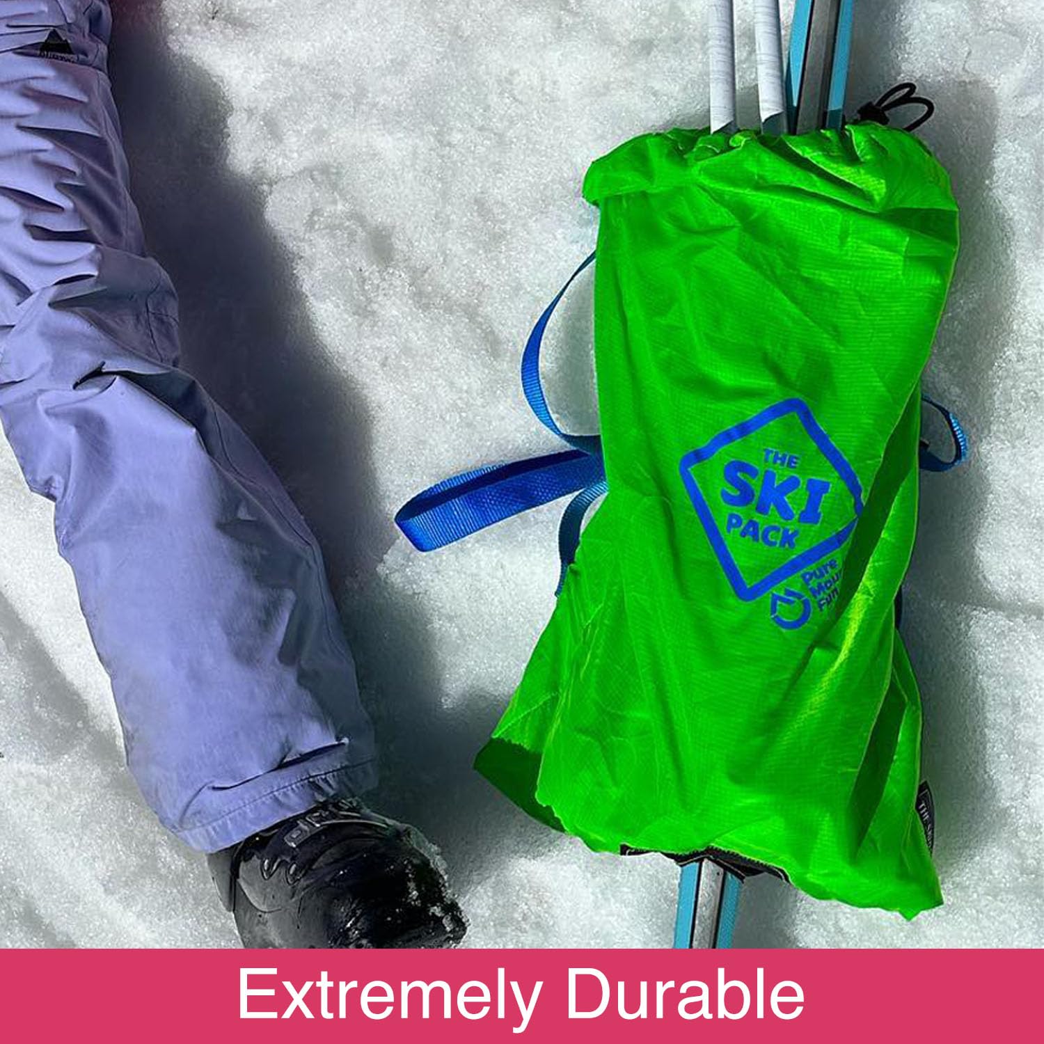 Best Ski Bag Backpack with Adjustable Straps - Lightweight Ski & Pole Carrier for Men, Women & Kids - Perfect for Family Ski Trips & Mountain Travel