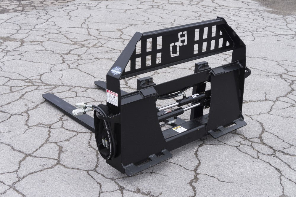 Blue Diamond® Hydraulic Adjustable Pallet Forks - Heavy Duty Forklift Attachments for Warehouse, Construction & Material Handling