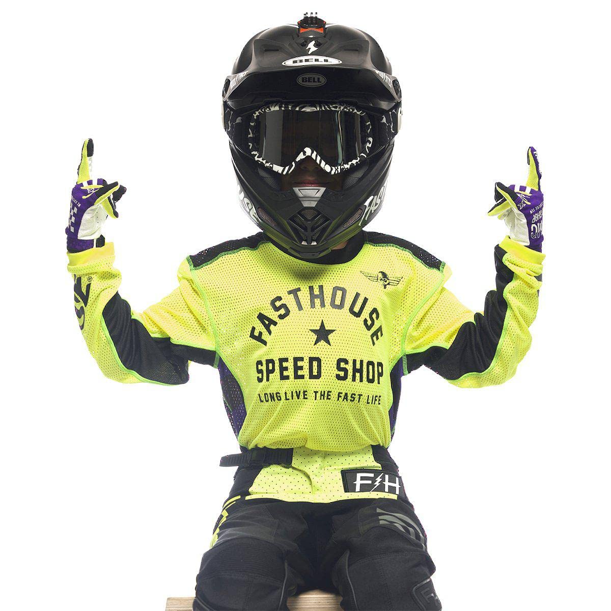 Fasthouse Youth Originals Air Cooled Jersey - Breathable & Lightweight Motocross Shirt for Kids - Perfect for Dirt Biking, Off-Road Racing & Outdoor Adventures
