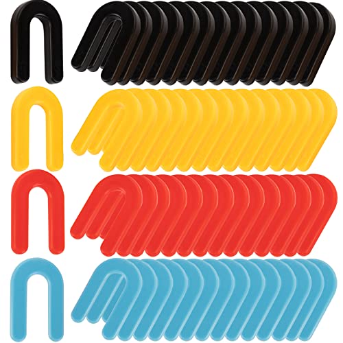400 Packs Plastic Shims - Horseshoe U Shaped Tile Spacer Shims for Construction, Tile Leveling (1/4