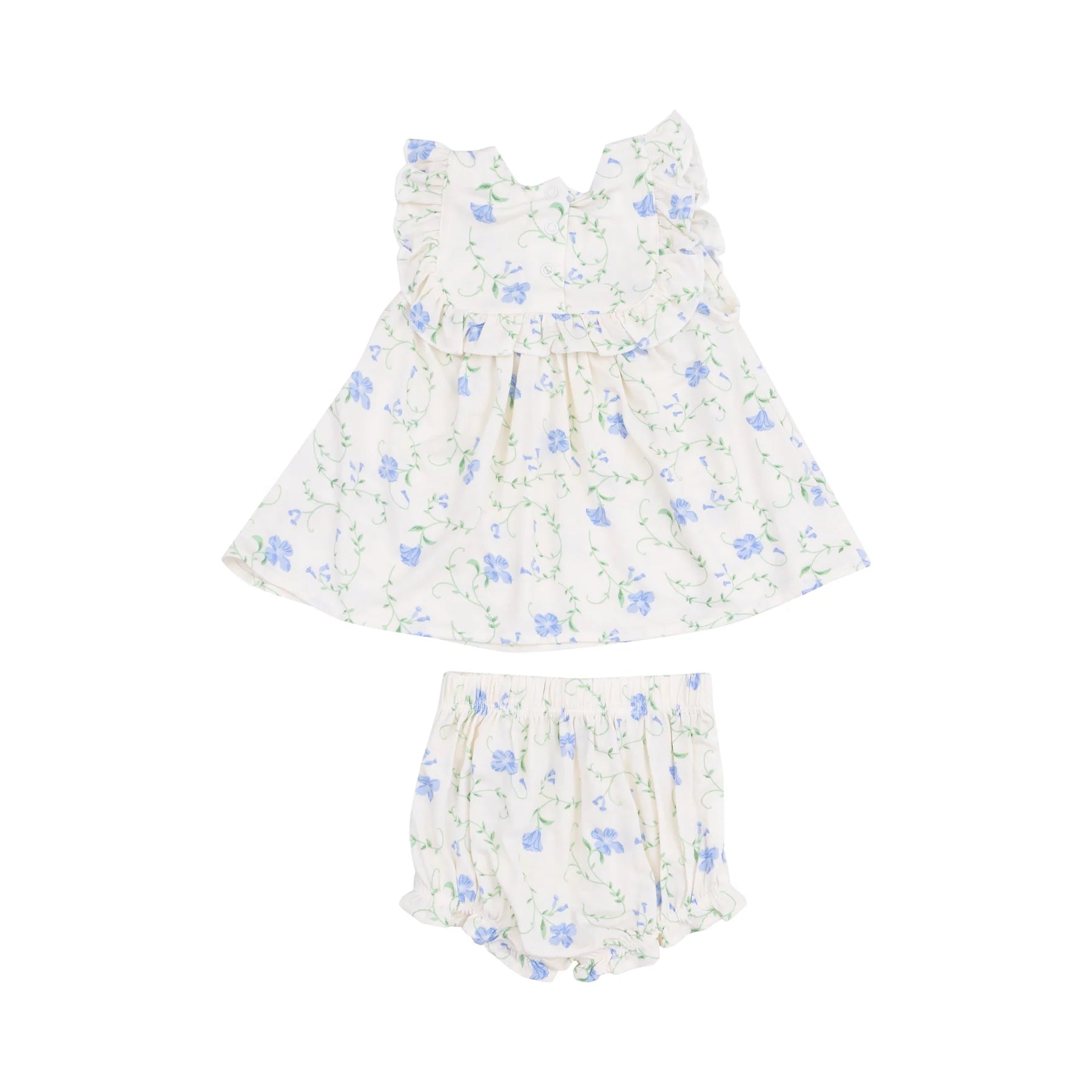 Sweet Vines Ruffle Top and Bloomer Set for Baby Girls | Floral Print Summer Outfit | Perfect for Photoshoots, Parties & Special Occasions