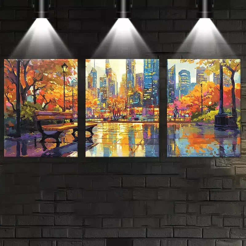 3-Piece Santorini Floral & Lake View Art Set - Framed Canvas Wall Decor 50x70cm - High Quality Print - Ready to Hang - Australian Made - Perfect for Living Room, Bedroom & Office Decor
