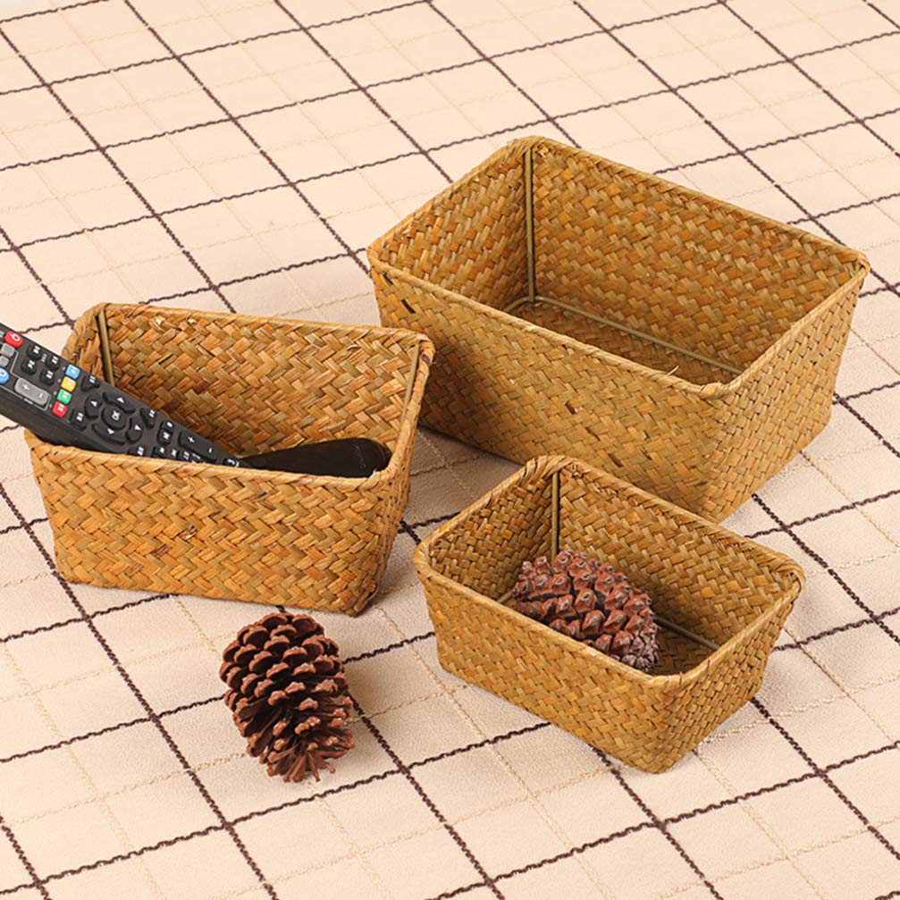 Wooden Storage Bins with Lids - Toy Organizer & Bread Baskets for Home, Office & Kids Room