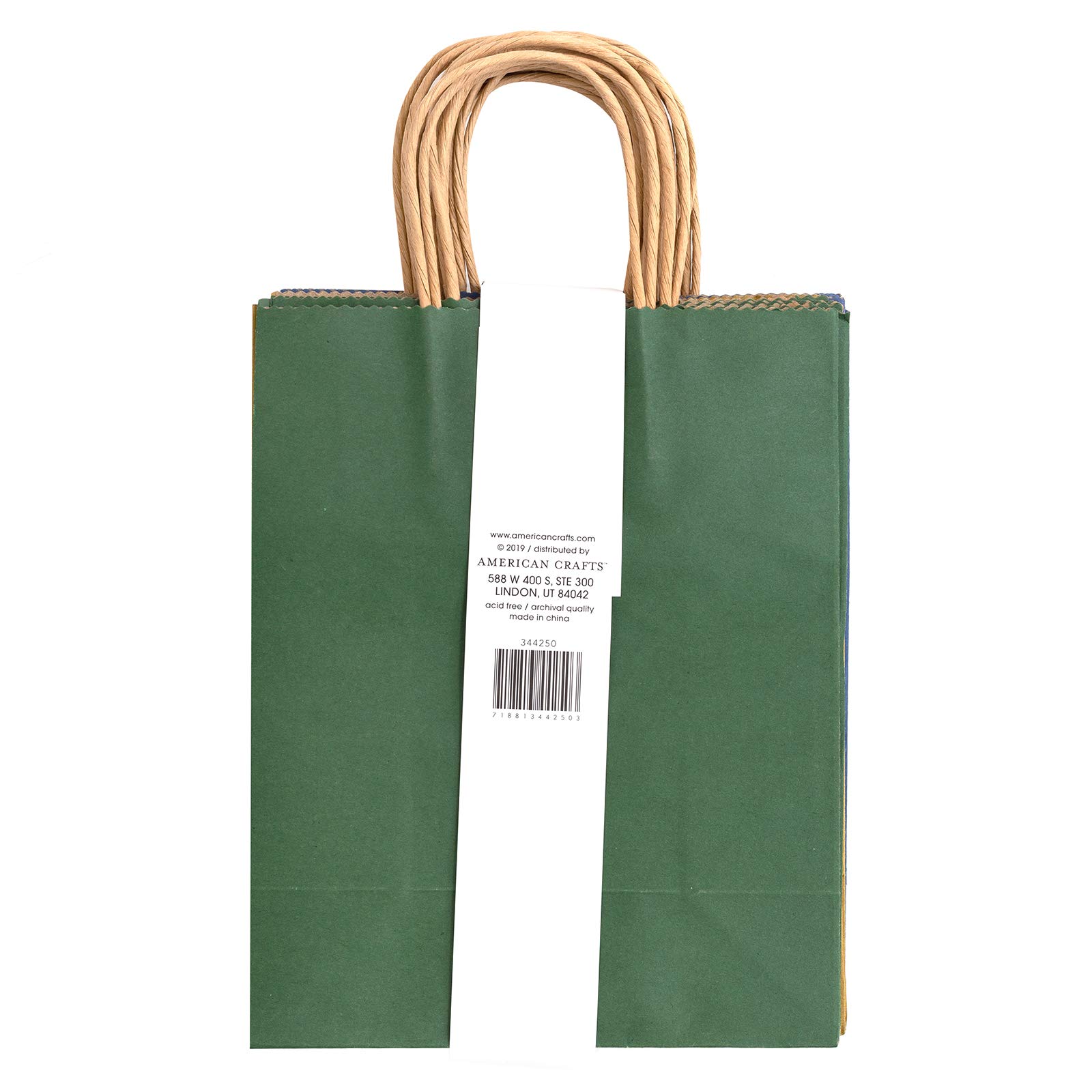 American Crafts Primary Tones Gift Bags - Colorful Party Favor Bags for Birthdays, Weddings & Baby Showers | Bulk Gift Packaging for Events & Celebrations