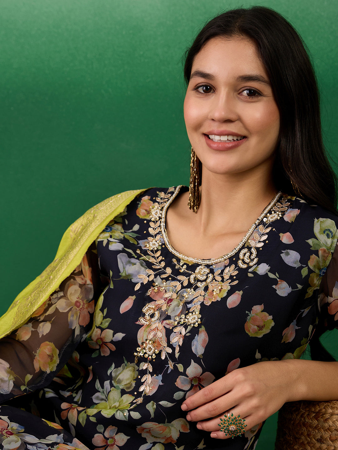 Elegant Black Designer Ready-Made Pant Suit with Printed Handwork - Perfect for Office Wear, Business Meetings & Formal Events