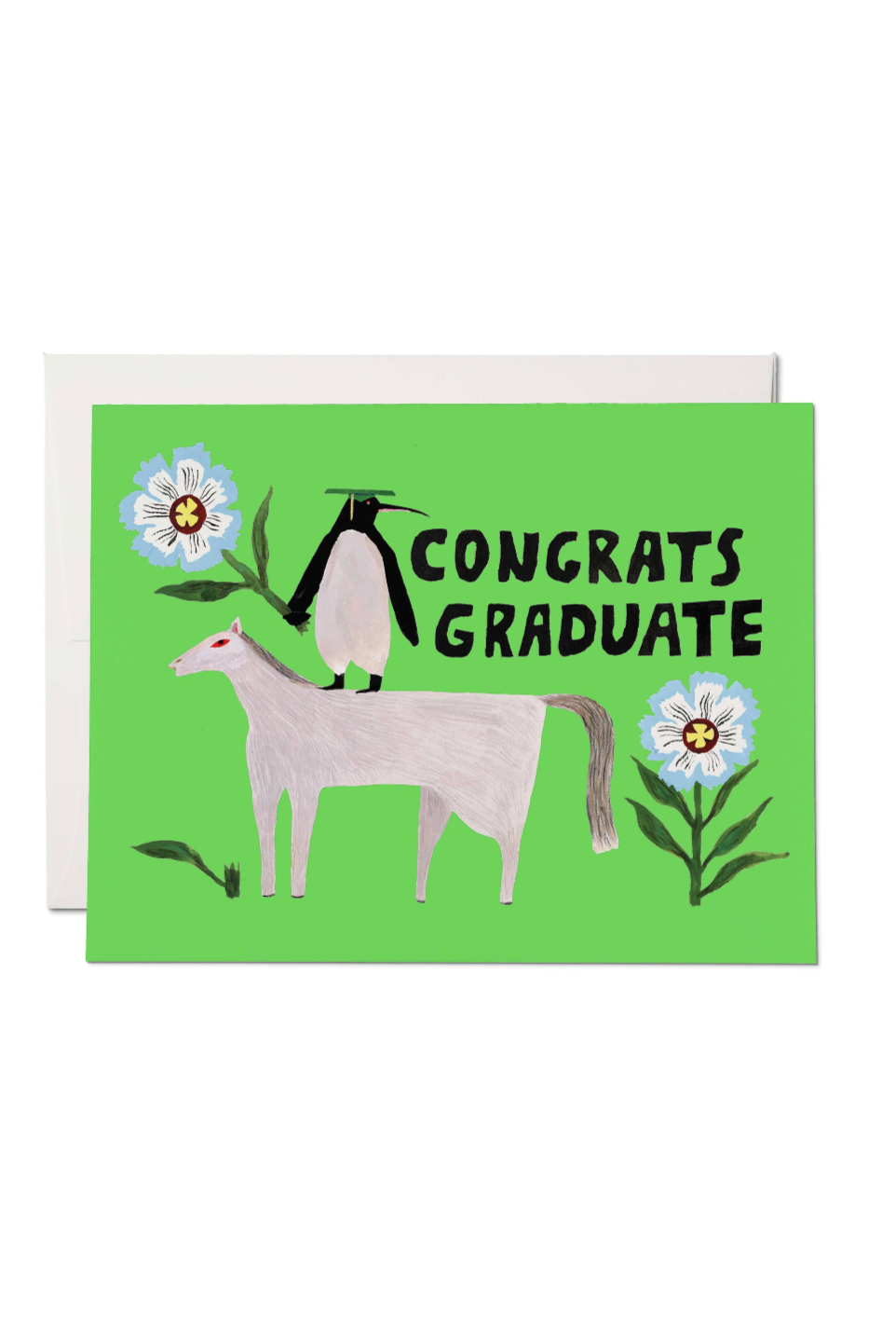 Penguin Pomp Congrats Card - Adorable Penguin Greeting Card for Birthdays, Graduation & Celebrations - Perfect for Friends & Family