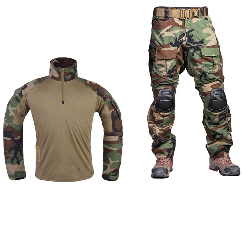 EMERSONGEAR Gen3 Military Uniform - Tactical Combat BDU Pants & Shirt Set with Knee Pads for Airsoft, Paintball, Outdoor Training & Survival Gear | Durable Army Apparel for Tactical Enthusiasts