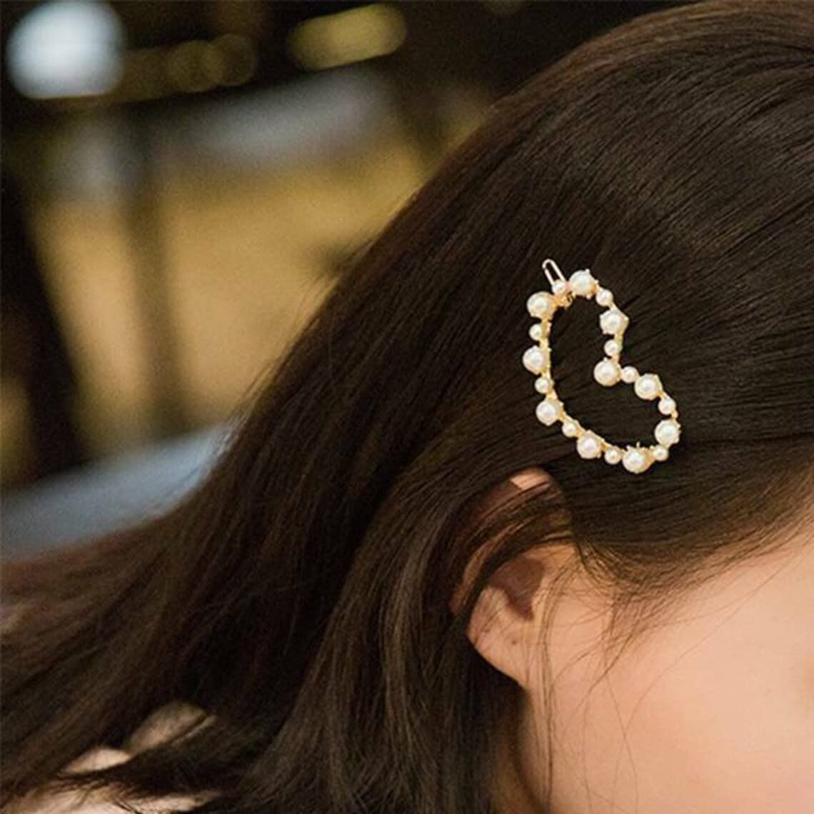 6PC Korean Fashion Faux Pearl Hair Clips - Geometric Minimalist Snap Barrettes for Women & Girls - Floral Hairpins Hair Accessories - Perfect for Weddings, Parties & Everyday Styling