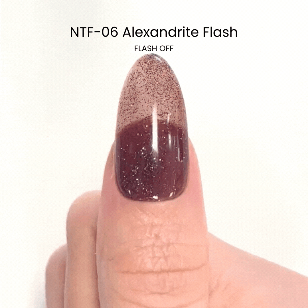 Nail Thoughts NTF 06 Alexandrite Flash Gel Polish - Long Lasting UV/LED Nail Art Polish for Salon & Home Manicure - Perfect for Special Occasions & Everyday Wear