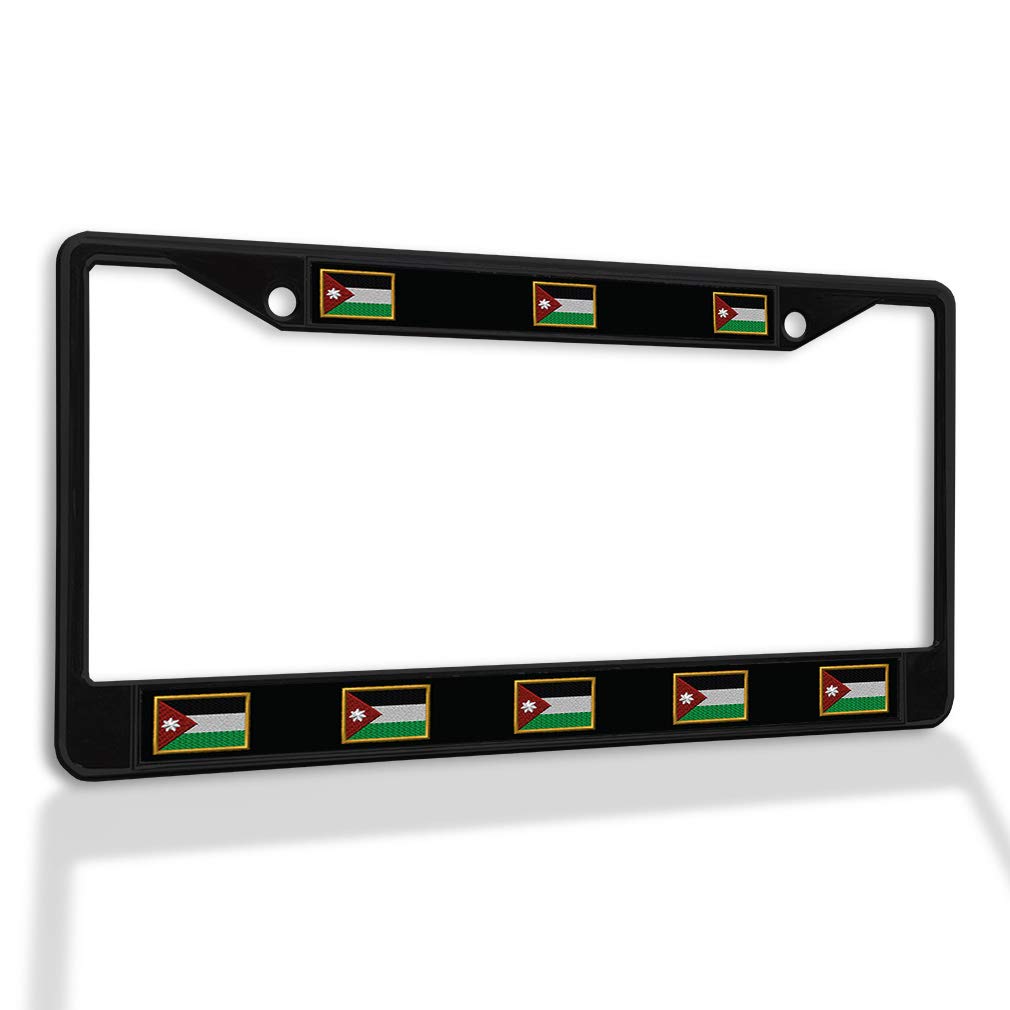 Jordan Weatherproof Metal Insert License Plate Frame - Black 2 Hole Solid Car Accessories for All Vehicles | Durable & Stylish Auto Upgrade for Trucks, SUVs & Cars
