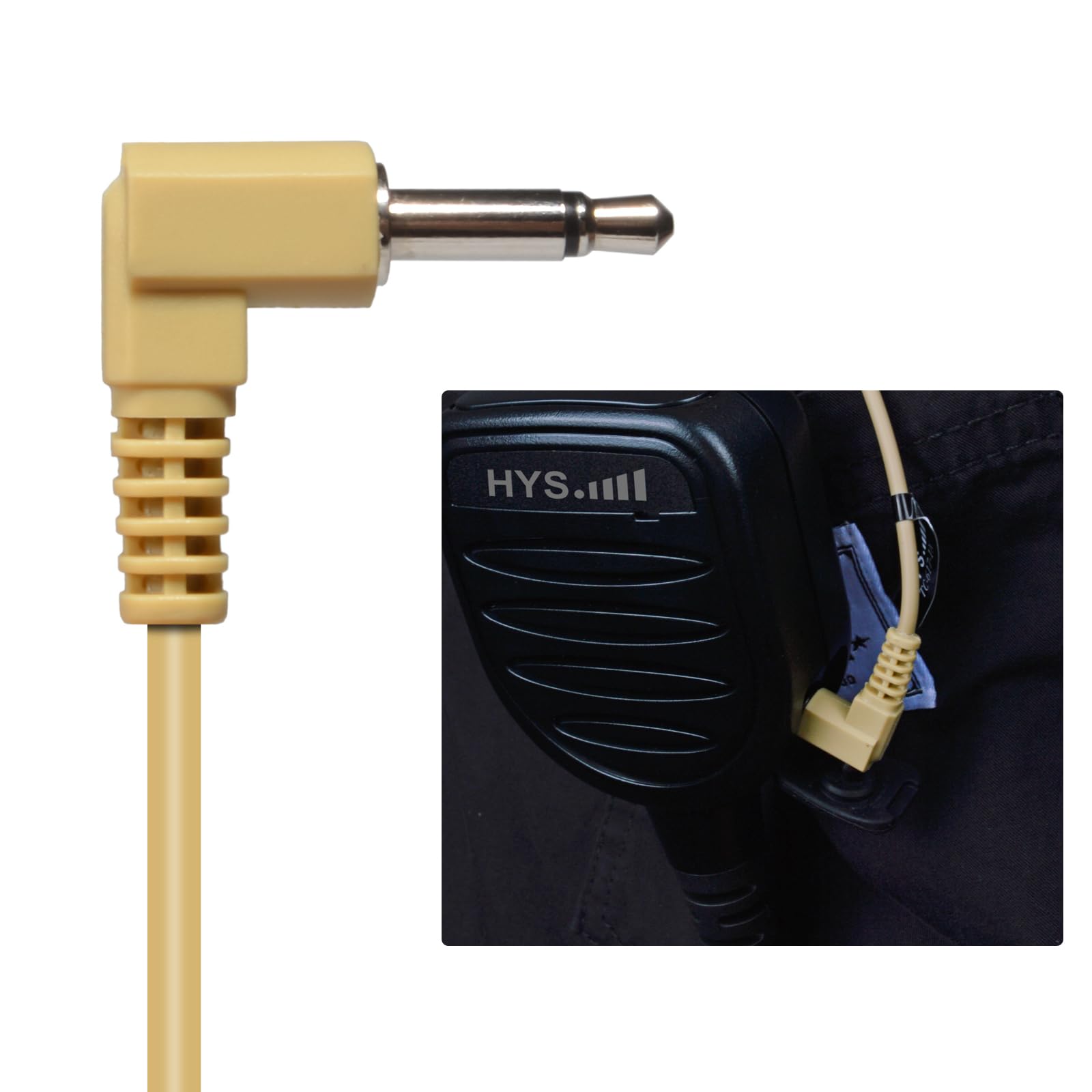 HYS 3.5mm Surveillance Earpiece - Clear Acoustic Coil Tube Headset for Two-Way Radios, Transceivers & Shoulder Speaker Mics | Secure Communication & Discreet Monitoring for Security, Law Enforcement & Event Staff