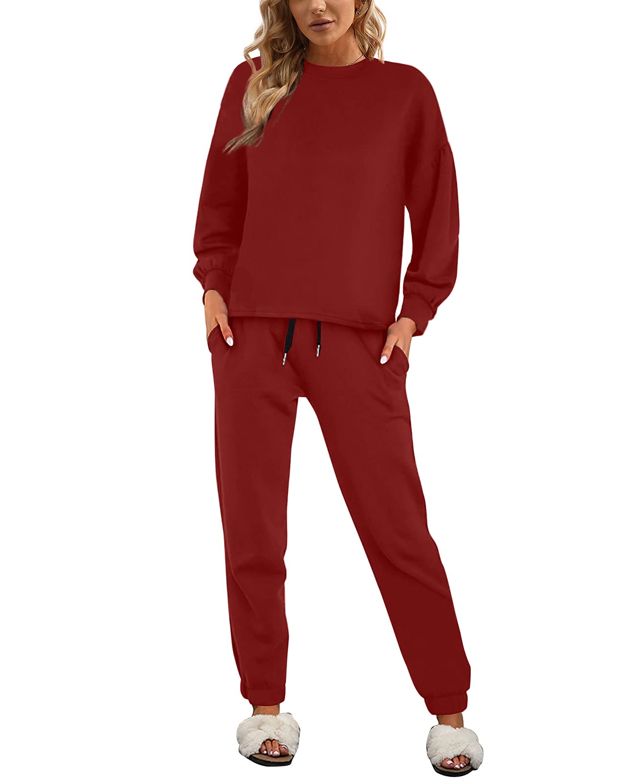 Women's 2-Piece Pajama Set - Long Sleeve Lounge Outfit for Sleep & Relaxation