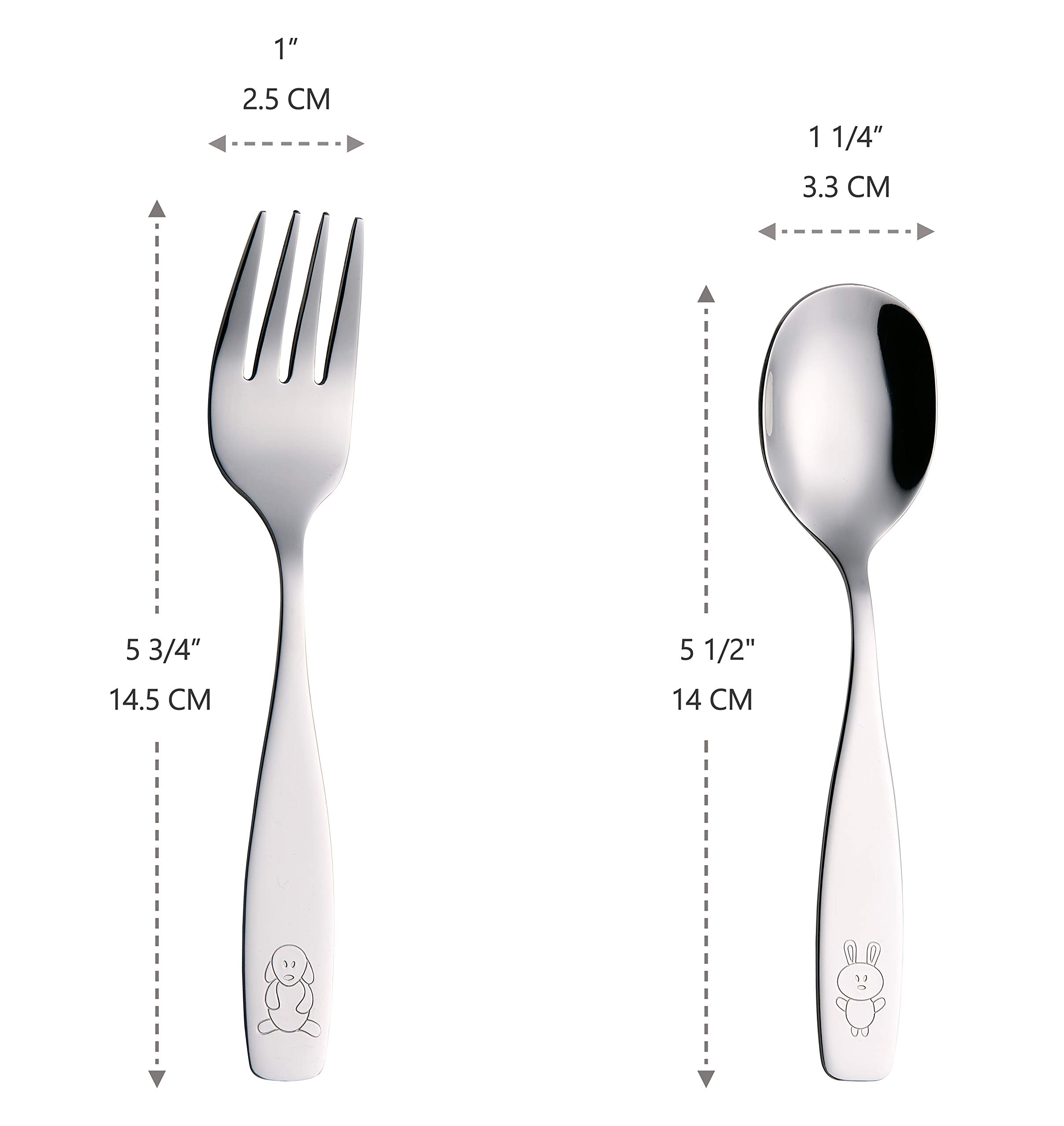 **ANNOVA Kids Silverware Set - Stainless Steel Toddler Utensils (12-Piece) | Safe & Durable Forks & Spoons for Children | Perfect for Lunchboxes, Daycare & Travel**