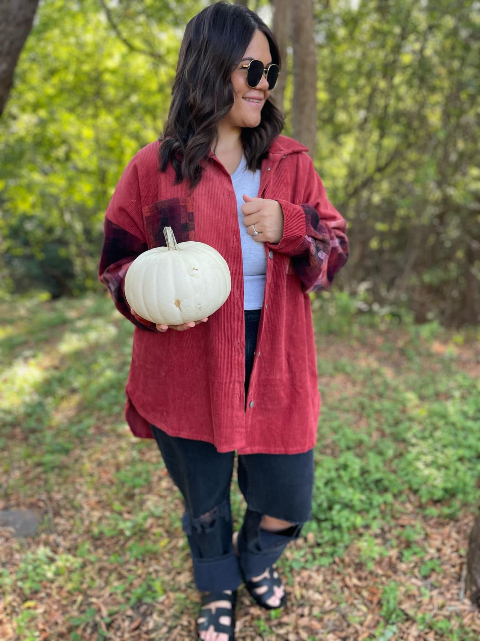 Corduroy Checkered Shacket for Men & Women | Cozy Fall & Winter Overshirt | Perfect for Layering, Outdoor Activities & Casual Wear