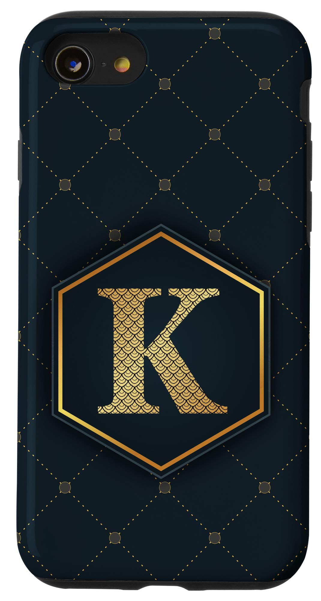 Stylish Geometric Alphabet K Case for iPhone SE (2020) / 7 / 8 - Durable Protective Cover with Chic Letter K Design - Perfect for Everyday Use, Gifts & Fashion Accessories