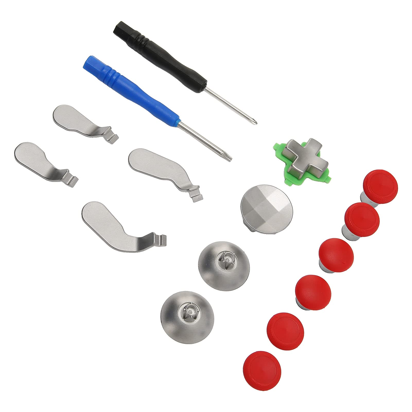 Metal Key Paddle Set for Gaming Controller - Reduce Fatigue (Red) - Perfect for FPS & Racing Games