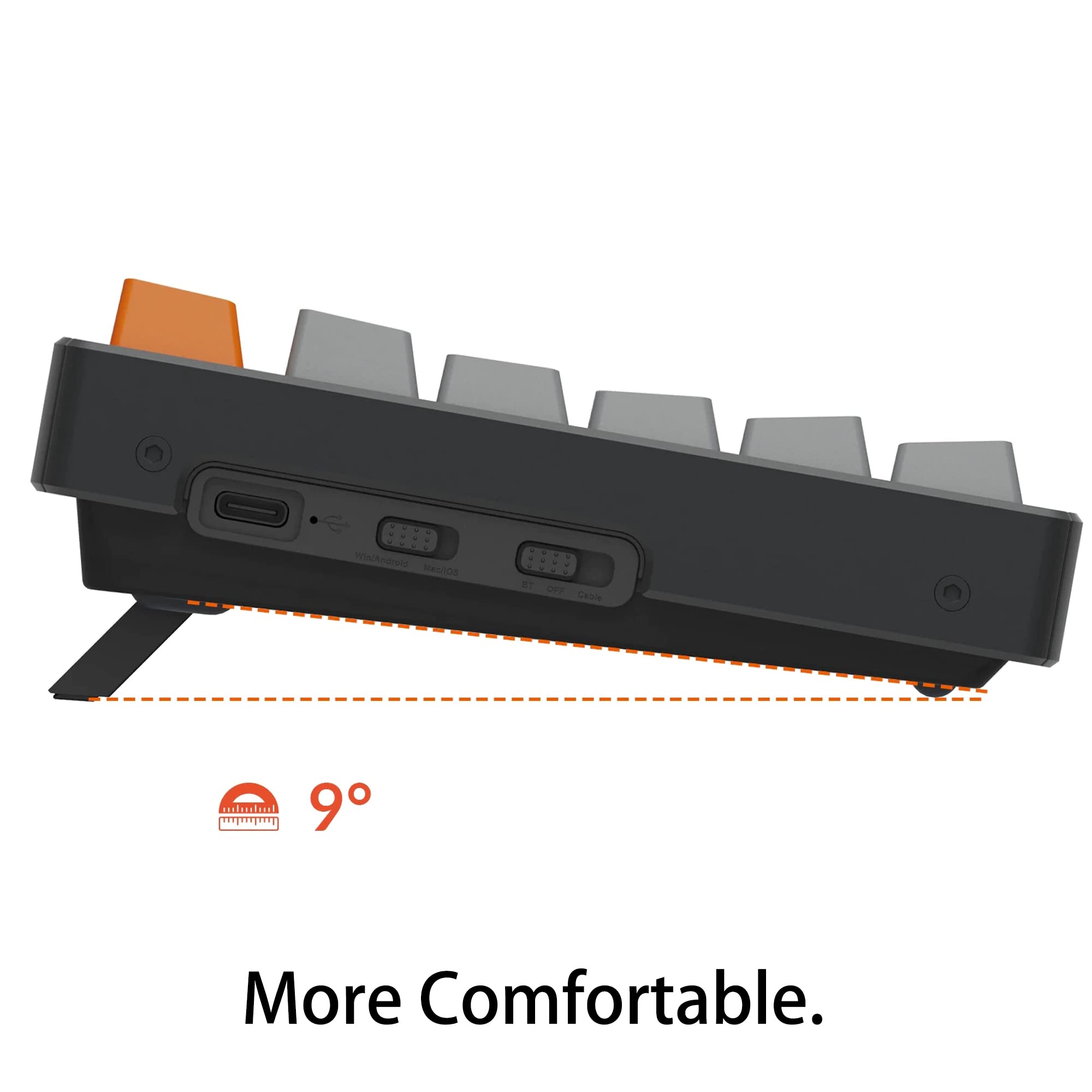 Keychron K10 Wireless Mechanical Gaming Keyboard - 104 Key Full Size Hot-Swappable with Gateron G Pro Brown Switches, White LED Backlight, USB-C Wired & Bluetooth for Mac/Windows - Perfect for Office Work, Gaming & Programming