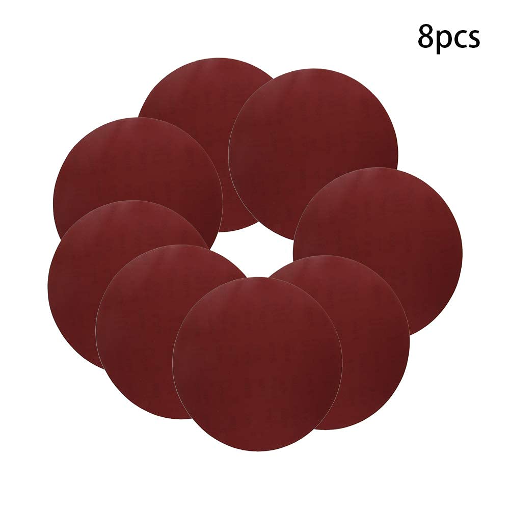 **Auniwaig 12 Inch 1000 Grit Sanding Discs - 8pcs PSA Backing Aluminum Oxide Sandpaper Pads for Metal, Wood, Plastic, Leather & Rubber - No-Hole Random Orbital Sander Discs for Smoothing & Finishing**    *(Use for automotive refinishing, woodworking, metal polishing, and DIY crafts)*