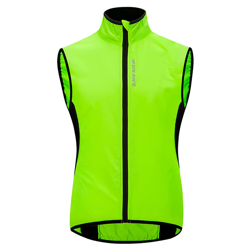 Men's Reflective Cycling Vest - Breathable Sleeveless Running Jacket with Pockets for Outdoor Biking & Jogging | Perfect for Night Rides & Early Morning Workouts