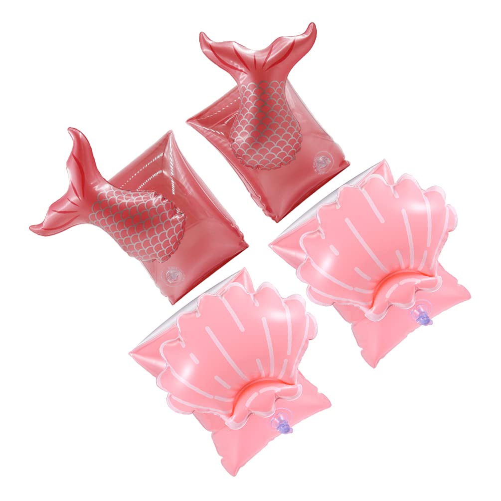 **Abaodam 2 Pairs Kids Arm Floaties - Inflatable Swim Arm Bands for Children, Water Wings for Swimming, Pool Safety Float Sleeves - Perfect for Beach, Pool & Swimming Lessons**