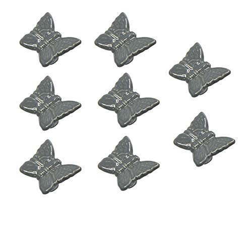 Grey butterfly, 8 pcs