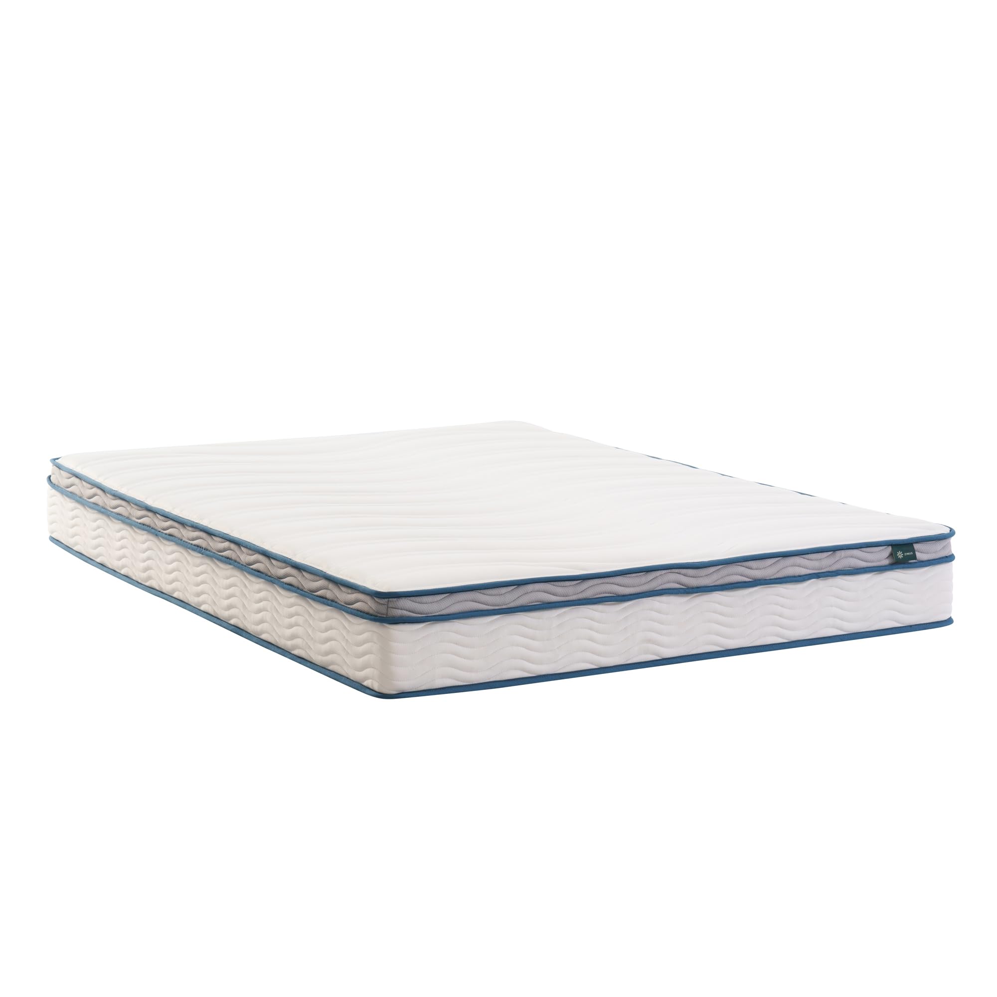 ZINUS 8 Inch Spring Sensation Hybrid Mattress - Queen Size, Fiberglass Free, Medium Firm Support, CertiPUR-US Certified Foam & Fabric, Mattress in a Box - Perfect for Bedrooms, Guest Rooms & Small Spaces