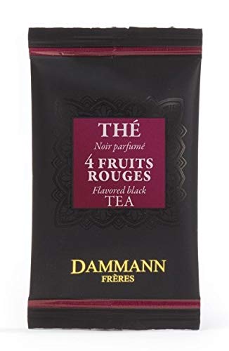 DAMMANN FRERES Premium 4 Fruits Rouges Tea - 120 Individually Wrapped Crystal Tea Bags (Bulk Box) - Perfect for Gifts, Afternoon Tea & Relaxation