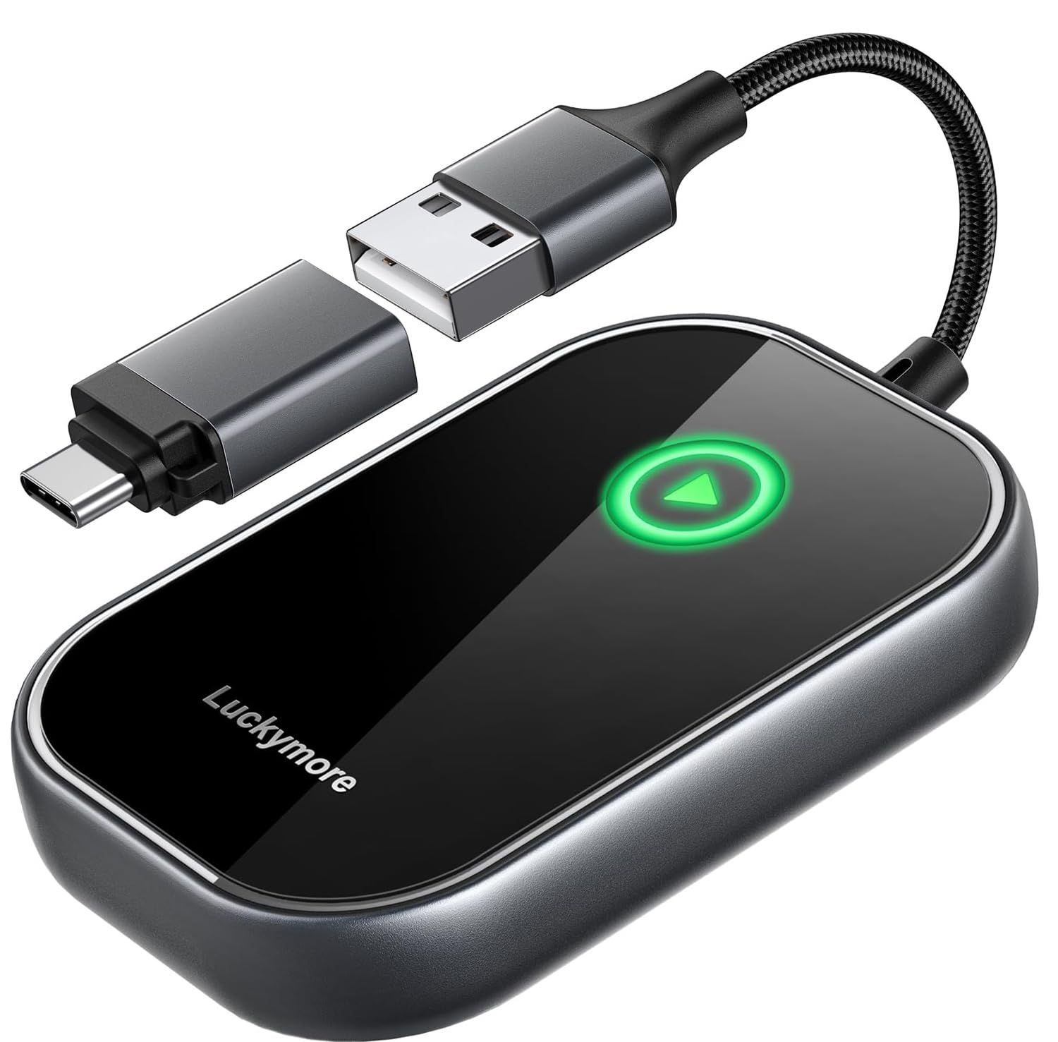 Wireless CarPlay Adapter - Convert Wired to Wireless CarPlay Dongle for iPhone | Plug & Play | Compatible with Cars 2017+ & iOS 10+ | Black | Perfect for Hands-Free Driving & Seamless Music Streaming