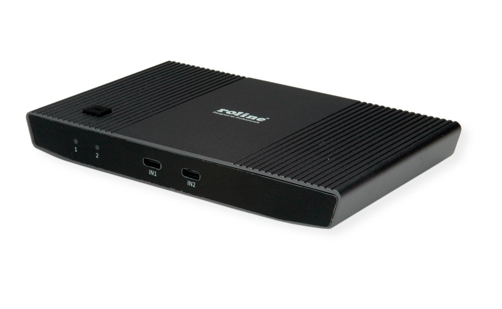 ROLINE 4K HDMI KVM Switch with USB for 2 Devices - Seamless Control Between Laptop & PC for Home Office & Gaming Setup