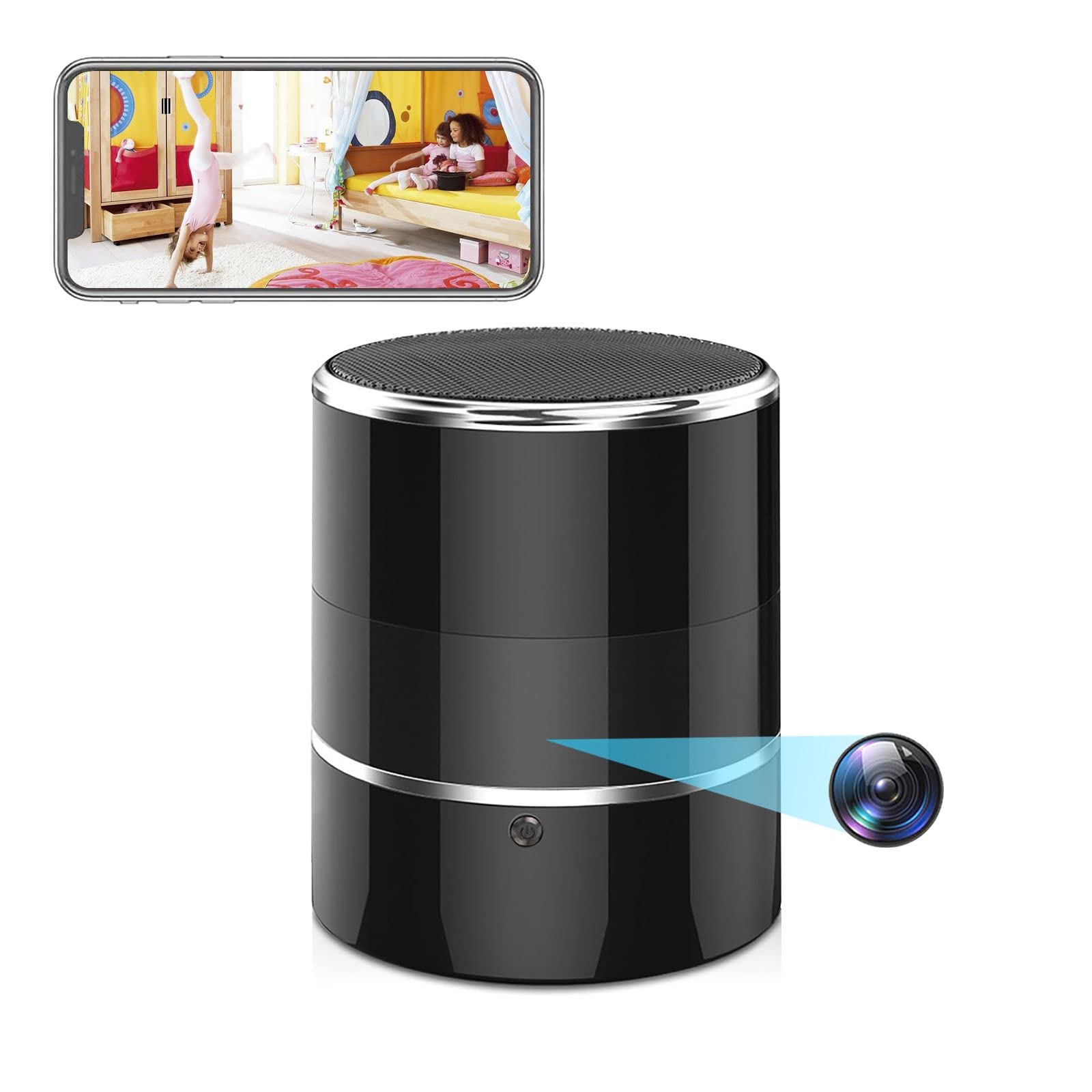 Stealth Spy Camera Bluetooth Speaker - Hidden Wireless Nanny Cam with Motion Detection & Night Vision for Home Security, Office Monitoring, Baby Watching, and Pet Surveillance