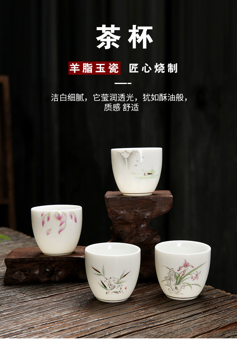 Premium White Porcelain Tasting Cups - Set of 6 for Tea, Coffee & Wine Tasting - Elegant Ceramic Cups for Home, Office & Restaurant Use