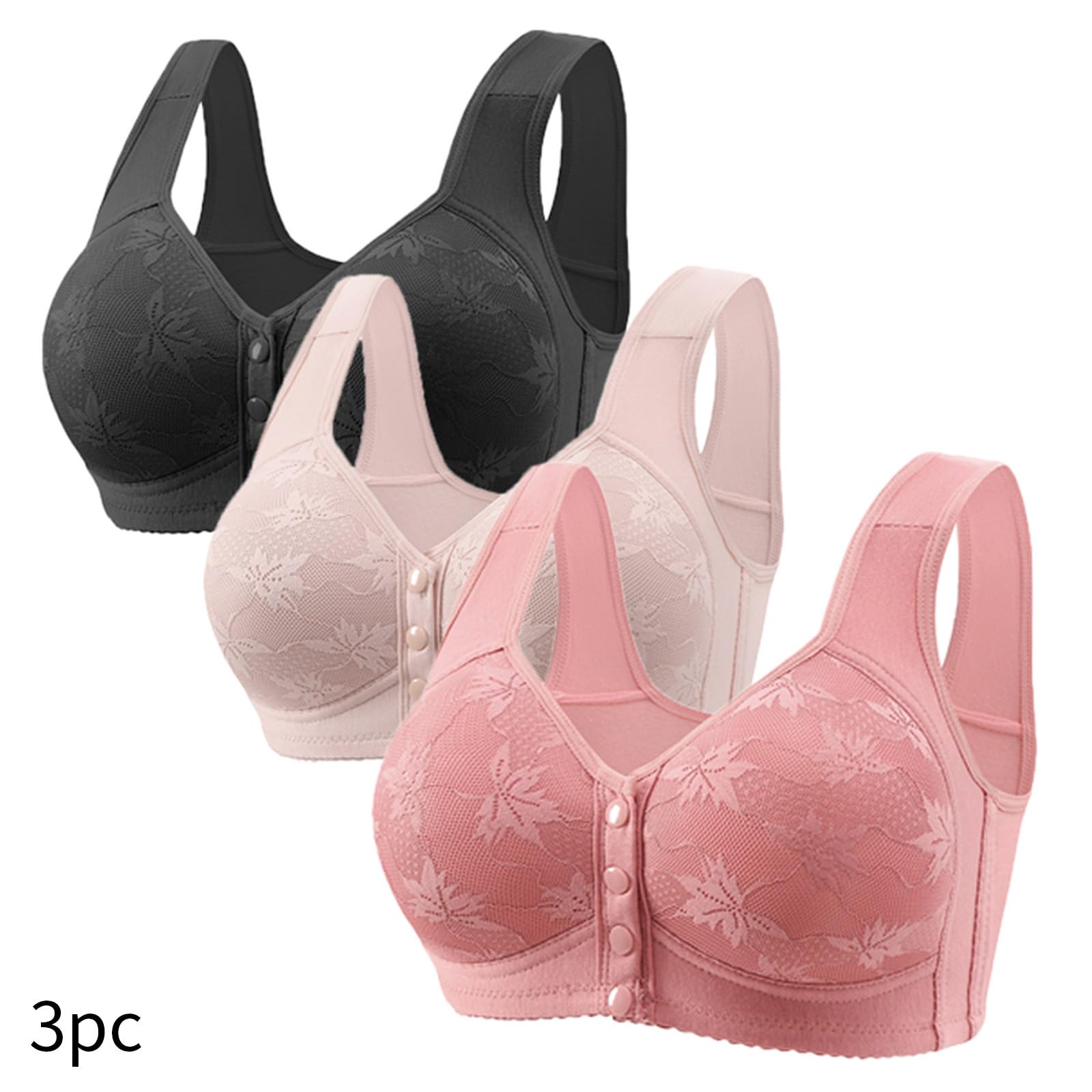 Front Closure Bras for Women - Comfortable Wireless & Breathable for Everyday & Sports