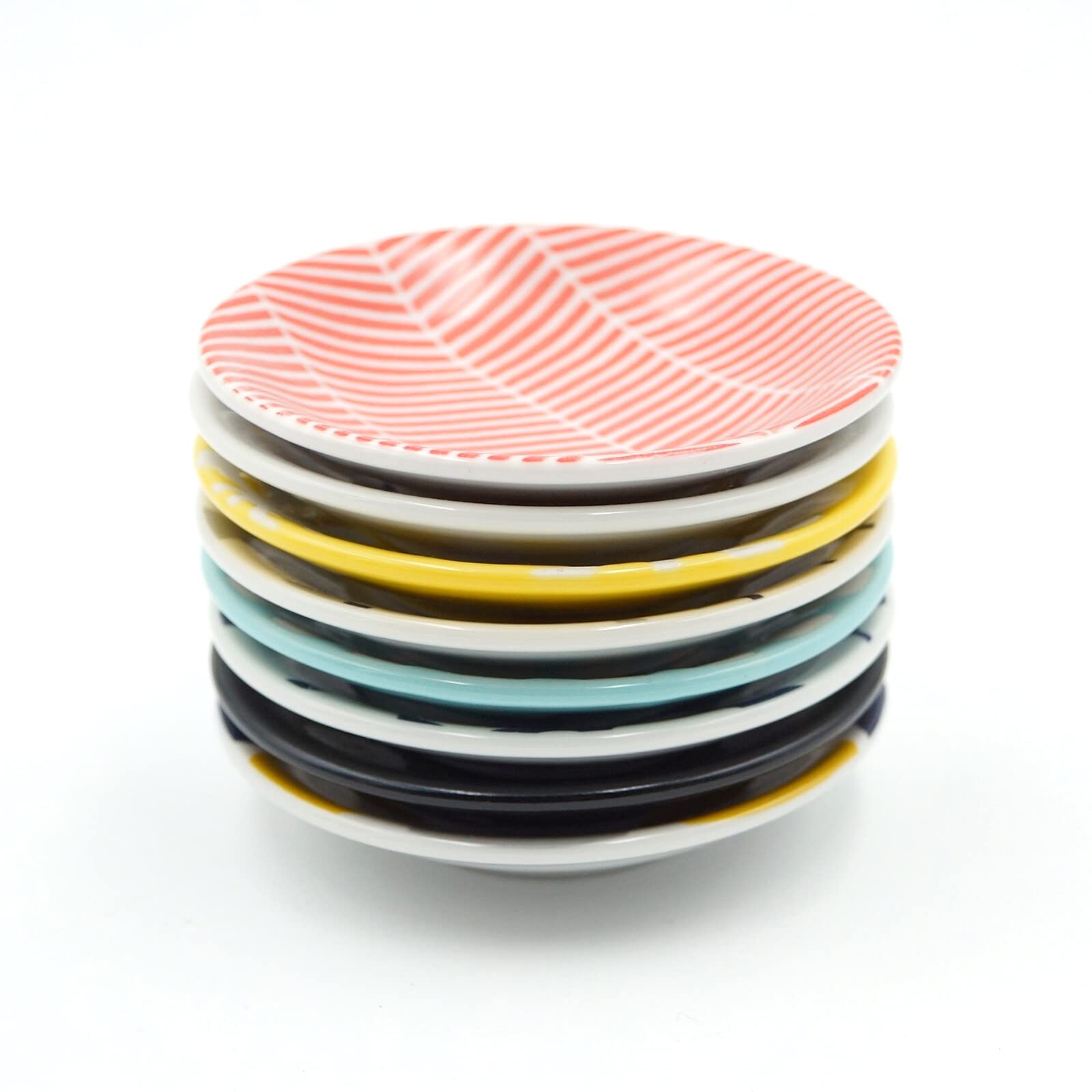 Premium Japanese Ceramic Appetizer Plates - Elegant Small Dessert Plates Set of 8 with Gift Box for Cake, Snacks & Hors d'oeuvres | Perfect for Family Dinners, Parties & Holiday Entertaining