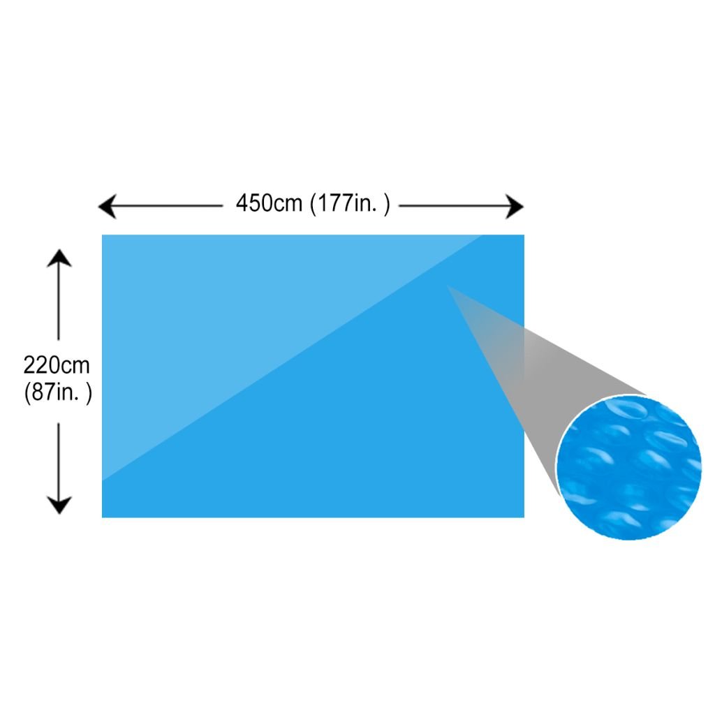 Shubiao 177 x 87 Inch Rectangular Pool Cover - Heavy Duty PE Blue Waterproof Dustproof Rainproof Cover for Inflatable & Square Swimming Pools - Perfect for Family Backyard, Seasonal Protection & Outdoor Pool Maintenance