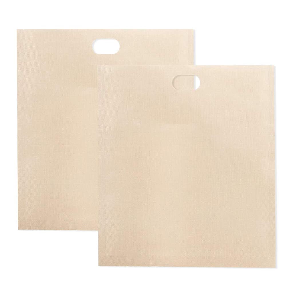 2Pcs Reusable Toaster Bags for Grilled Cheese Sandwiches - 16x18cm Non-Stick Oven Safe Toast Bags | Perfect for Breakfast, Camping & Quick Meals | Eco-Friendly & Durable