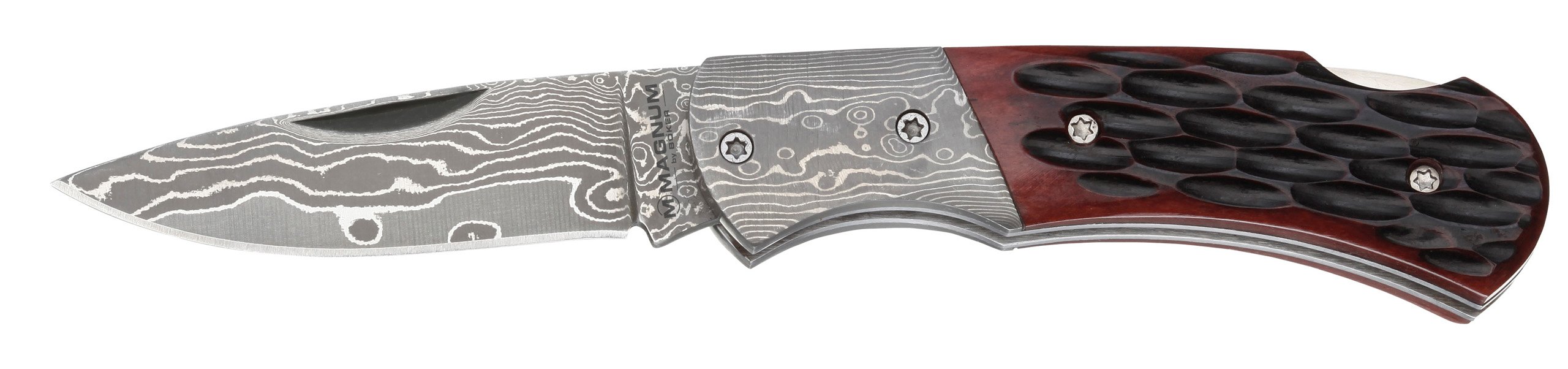 Premium MAGNUM 01MB139DAM Damascus Steel Folding Pocket Knife for Women - EDC, Camping, Hiking & Outdoor Survival Gear